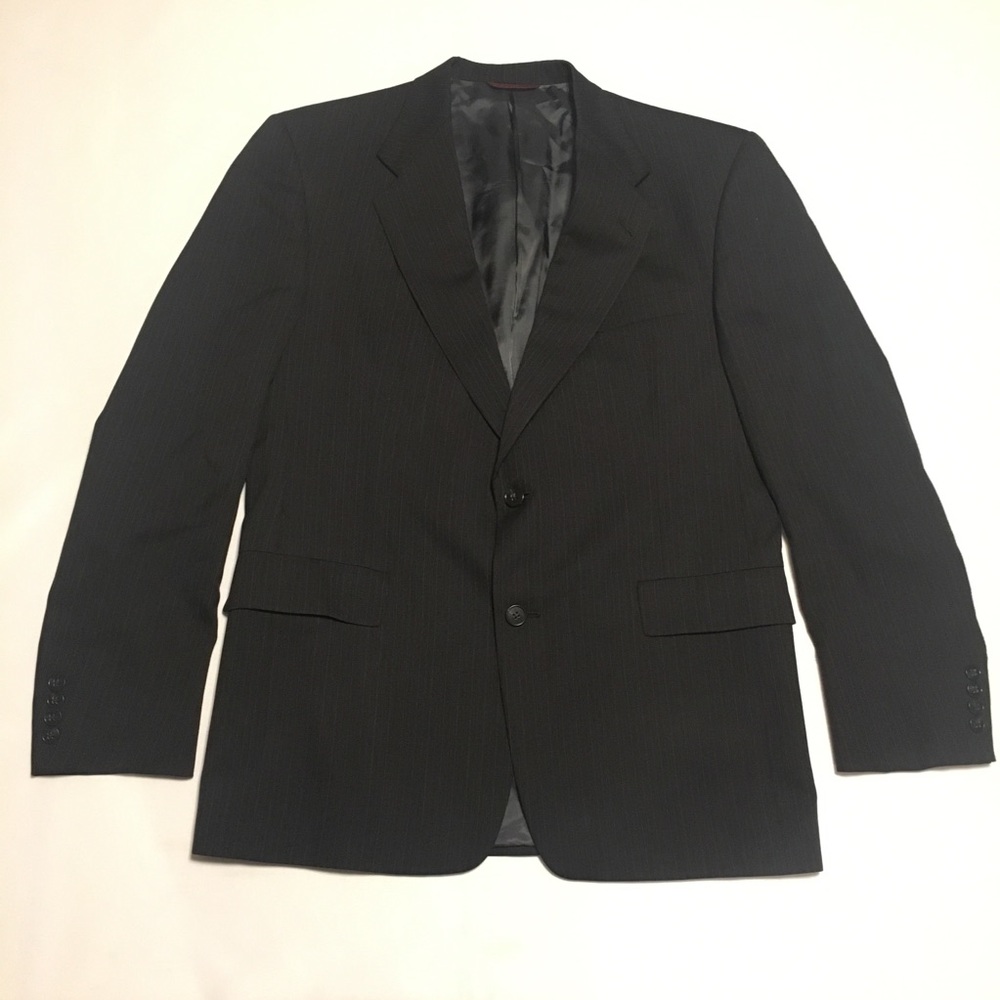 Hart Schaffner Marx Black Suit Jacket Stripe 41R